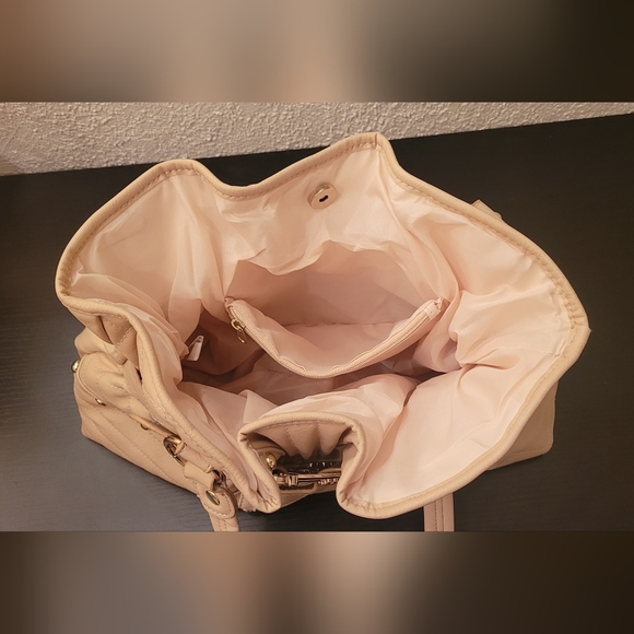 Beige Buckle Shoulder Bag - Picture 6 of 7